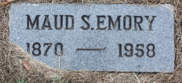 Maud Stalnaker Emory's grave, Rock Creek Cemetery, Washington, D.C.