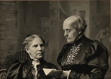 Mary S. Anthony & Susan B. Anthony, 1897. Detail from portrait by John H. Kent. 