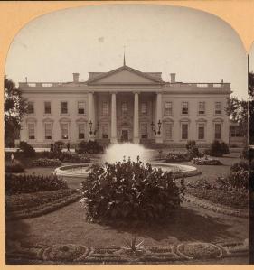 White House, c. 1893. Half of stereoscope card. (Library of Congress)